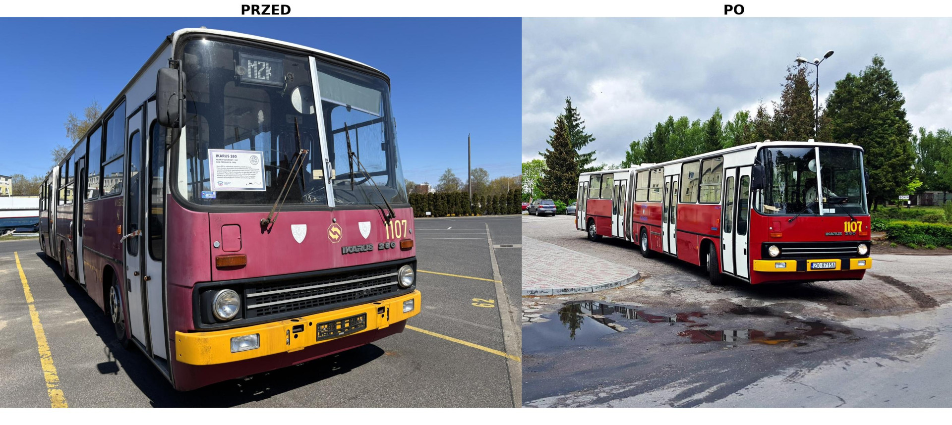 Ikarus przed oraz po remoncie Ikarus przed oraz po remoncie